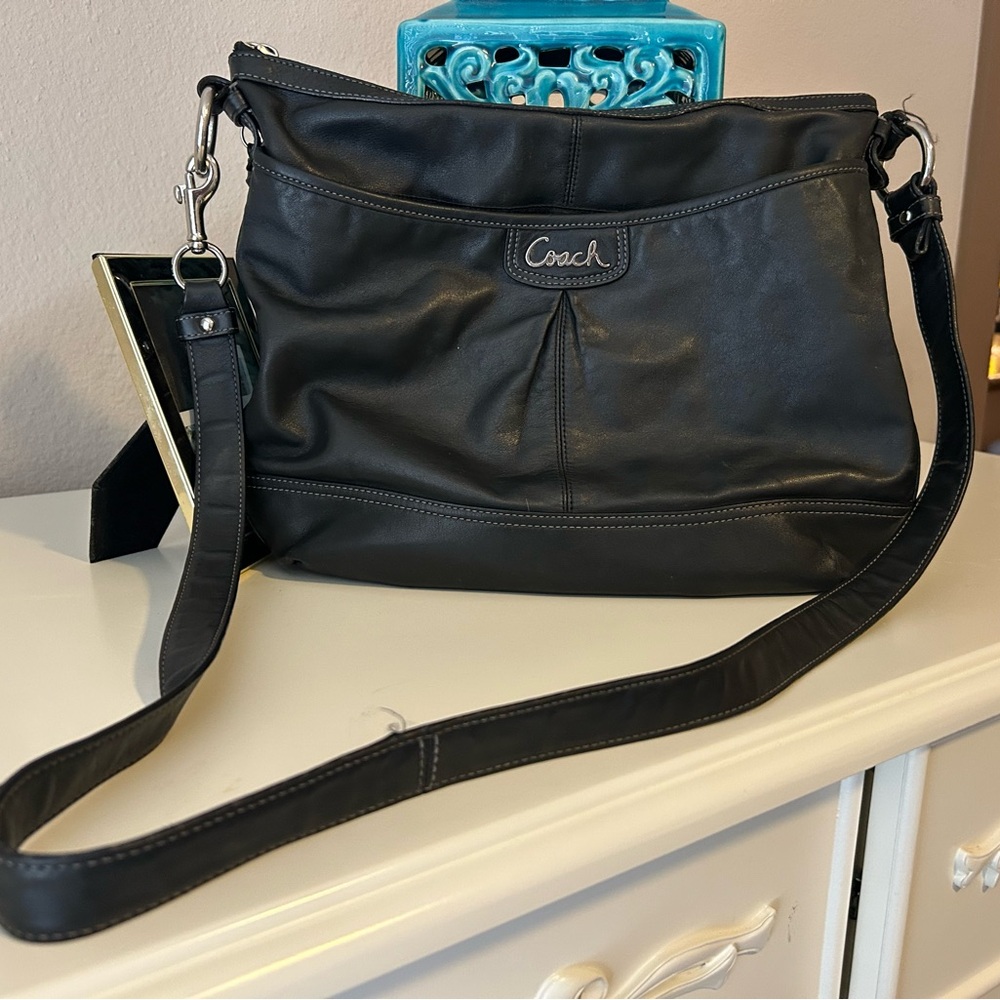 Coach Black Leather Women's Bag